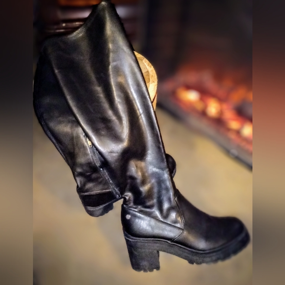 Madden NYC black knee high boots